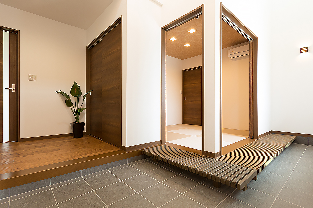 土間スペースのある家